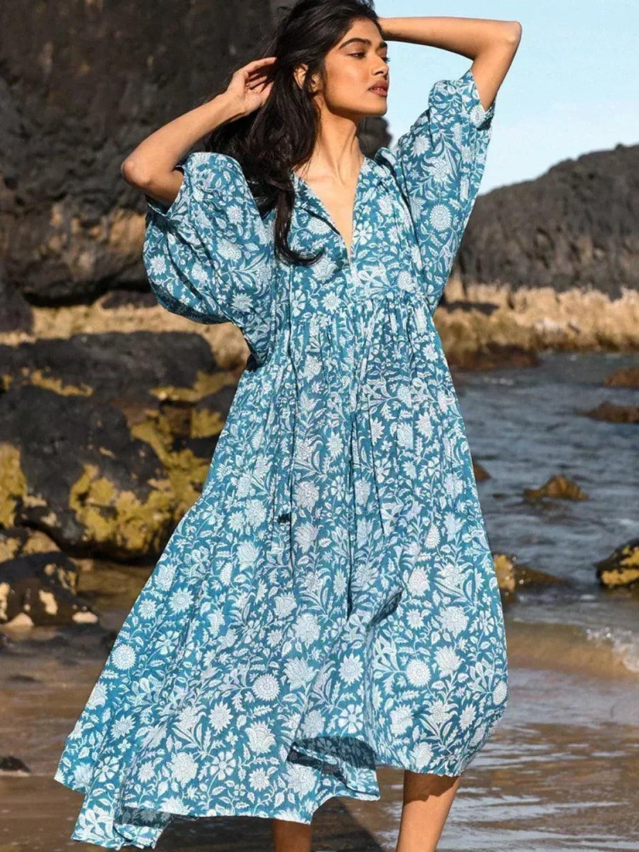 Elegant Kimber Women's Maxi Dress with Floral Print Design Rebooters Maxi Women's Dresses