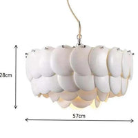 White Scales Disc Design Modern Pendant Light Fixture | Rebooters - Rebooters