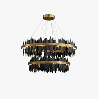 Double Vertical Stripes Industrial LED Chandelier for Homes | Rebooters - Rebooters