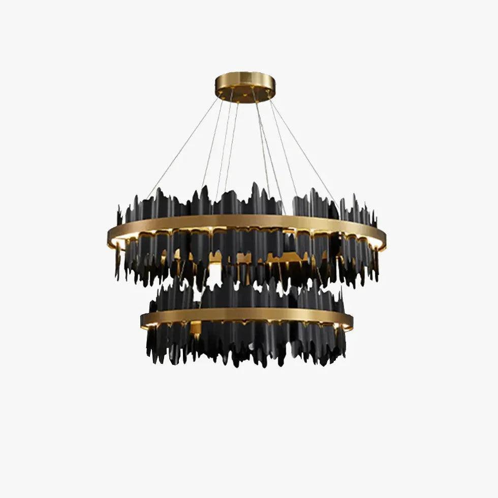 Double Vertical Stripes Industrial LED Chandelier for Homes | Rebooters - Rebooters