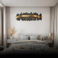Double Vertical Stripes Industrial LED Chandelier for Homes | Rebooters - Rebooters