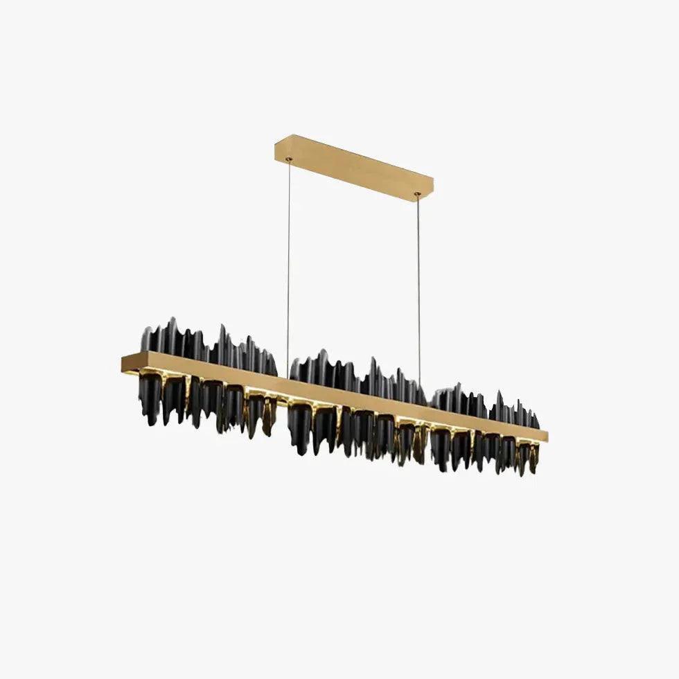 Long Pleated Industrial Living Room Chandelier for Style | Rebooters - Rebooters