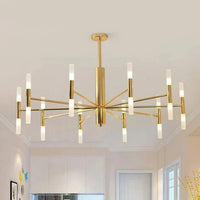 Gold Modern Metal Bedroom Chandelier for Elegant Lighting | Rebooters - Rebooters
