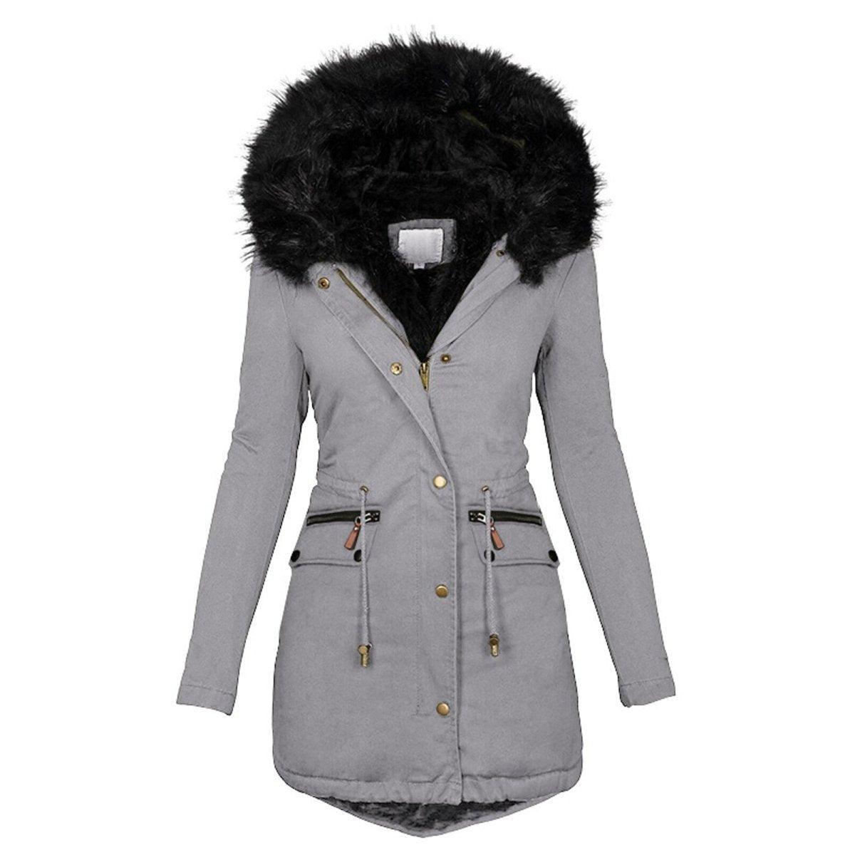 Terina Cozy Women's Winter Jacket for Ultimate Warmth Grey - Rebooters