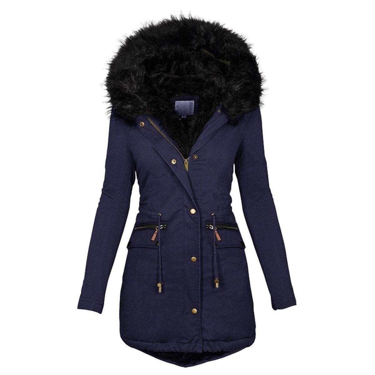 Terina Cozy Women's Winter Jacket for Ultimate Warmth Dark Blue - Rebooters