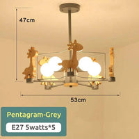 Giraffes Led Semi-flush Light Wood for Modern Spaces | Rebooters - Rebooters