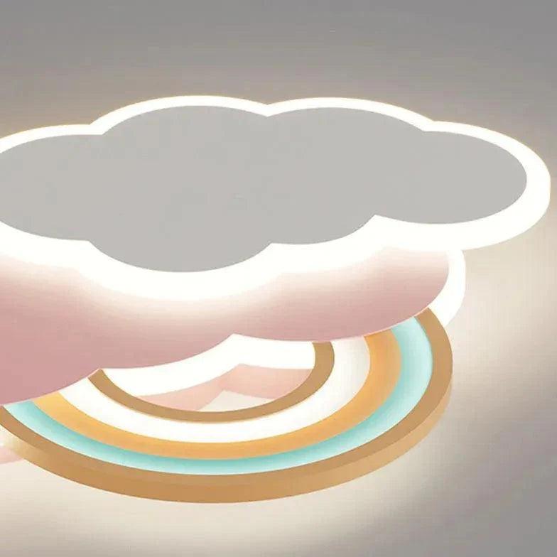 Rainbow Cloud Bedroom LED Flush Ceiling Lights Fixture - Rebooters