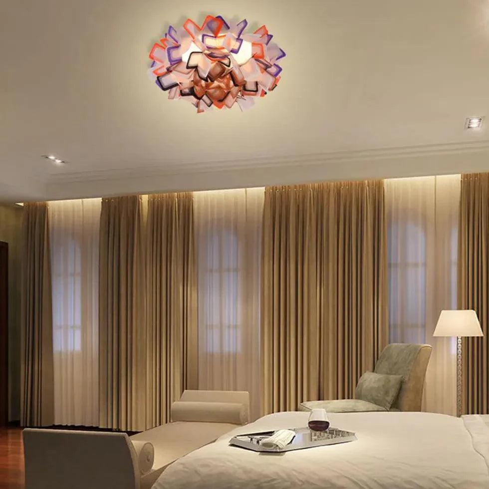 Interlocking Two-Tone Acrylic Artistic Ceiling Light Fixture - Rebooters