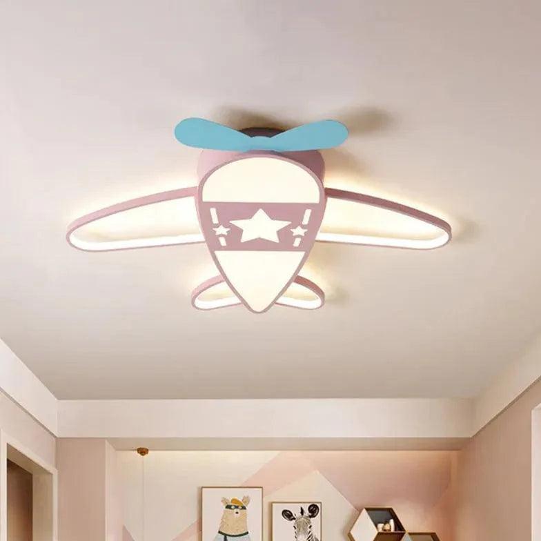 Airplane Kids Room LED Flush Ceiling Lights for Décor - Rebooters