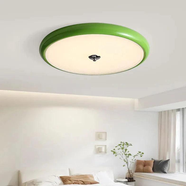 Green Round Cake Led Flush Ceiling Lights for Home Decor - Rebooters