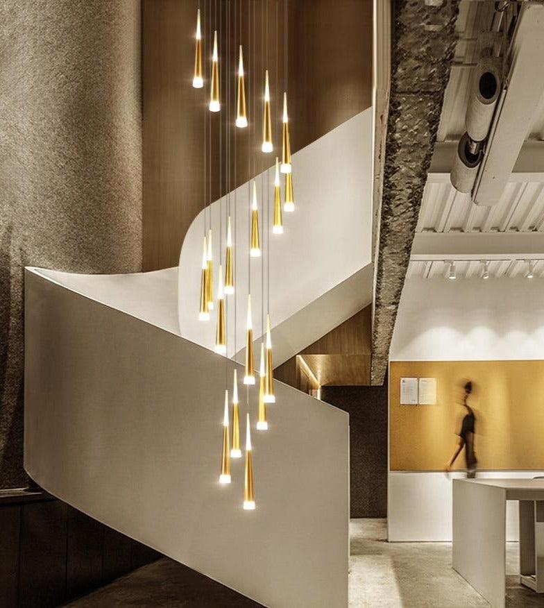 European Style Luxury Waterfall Cone Chandelier Light Fixture | Rebooters - Rebooters
