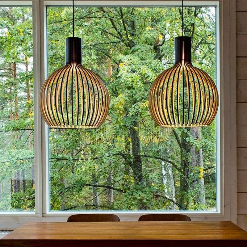 Handcrafted Wood Pendant Lights for Rustic Home Decor | Rebooters - Rebooters