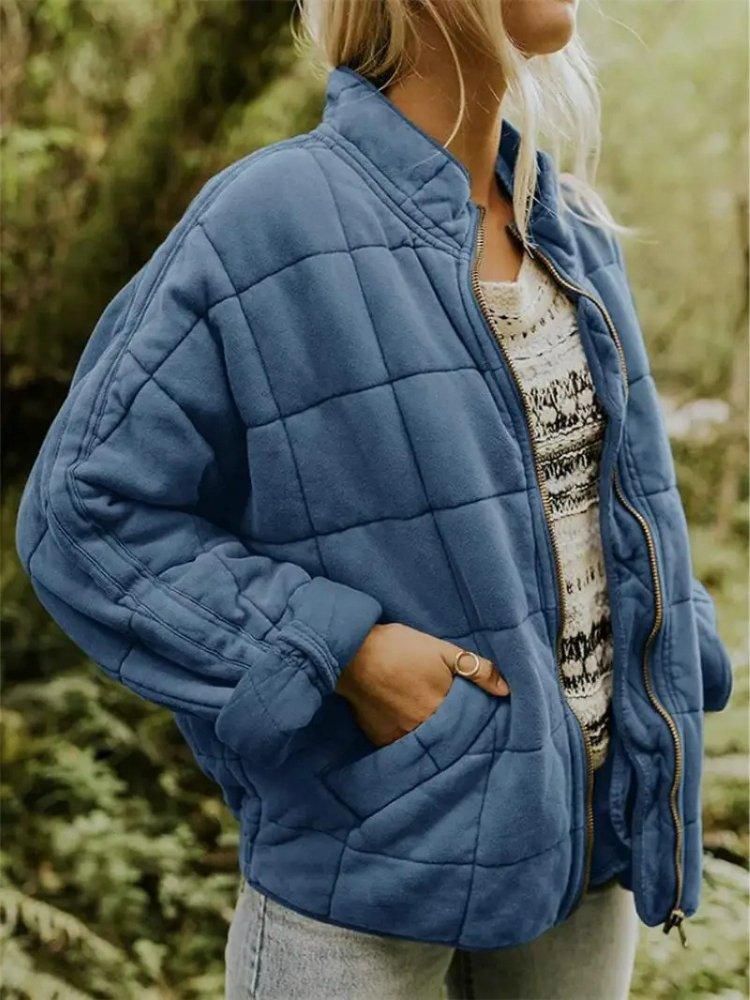 Womens Cozy Quilted Fleece Jacket for Ultimate Comfort Wear - Rebooters