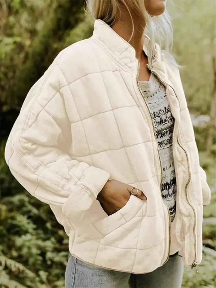 Womens Cozy Quilted Fleece Jacket for Ultimate Comfort Wear - Rebooters