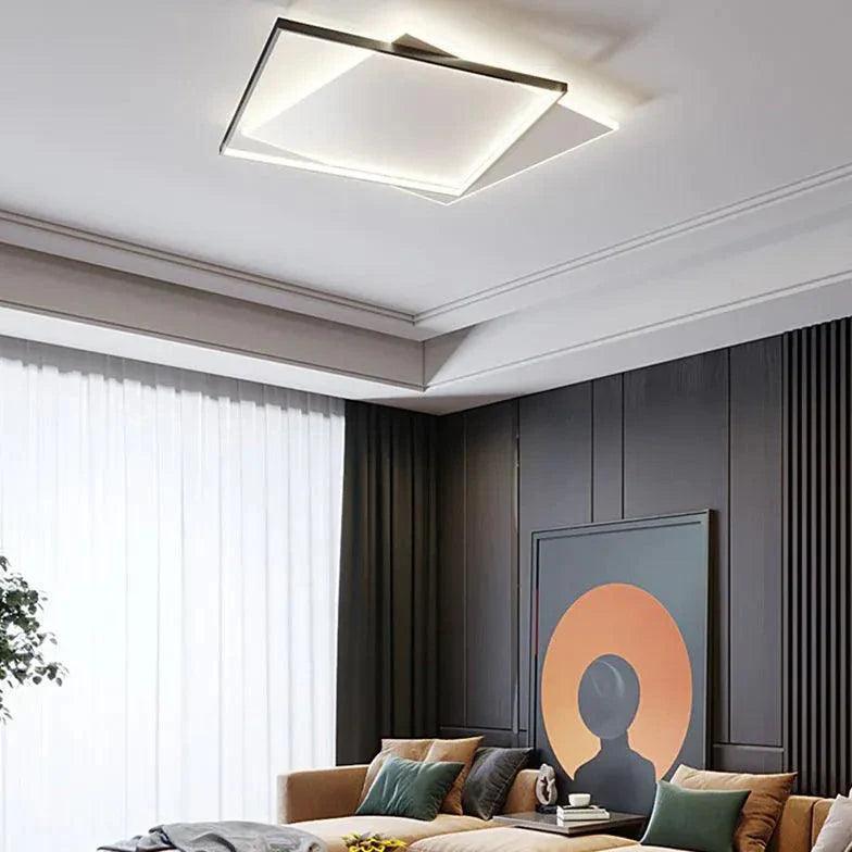 Black and White Dual-Tone Square Ceiling Light Fixture - Rebooters