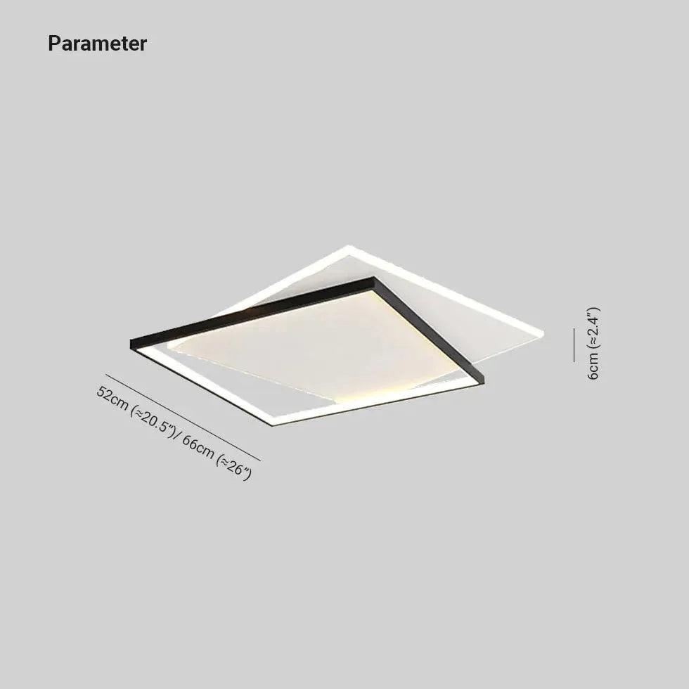Black and White Dual-Tone Square Ceiling Light Fixture - Rebooters