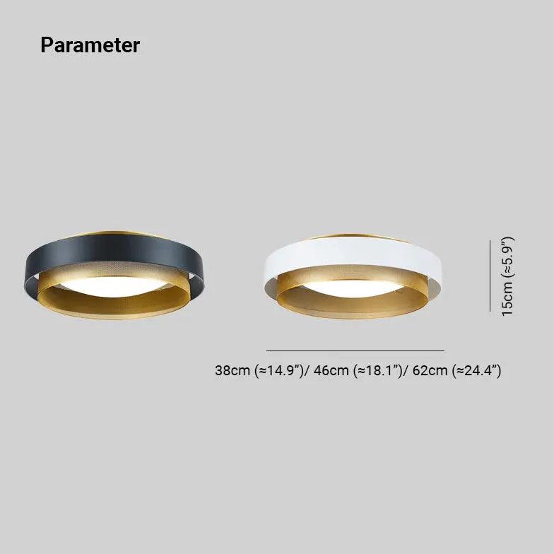 Dual-Tone Round Acrylic Ceiling Light for Bedroom Lamp - Rebooters