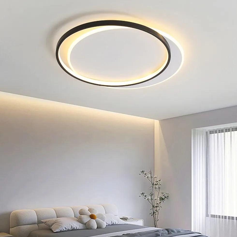 Dual Interlocking Ring LED Ceiling Light for Modern Homes - Rebooters