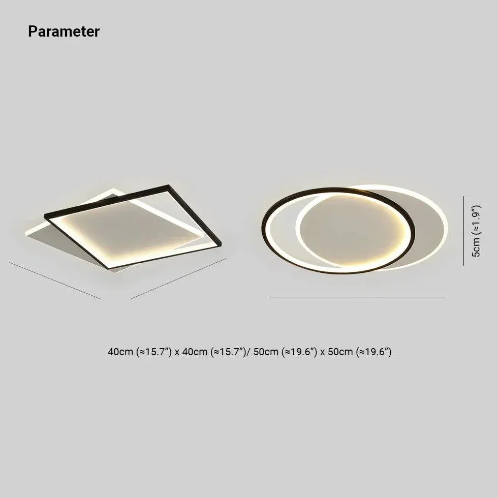 Dual Interlocking Ring LED Ceiling Light for Modern Homes - Rebooters