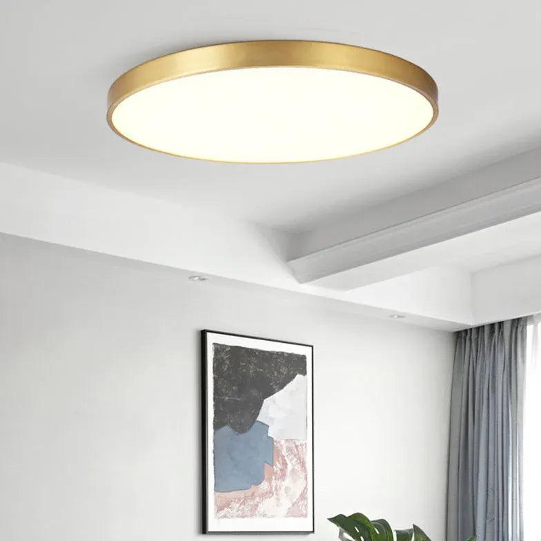 Metallic Round Minimalist Ceiling Light for Corridor Design - Rebooters