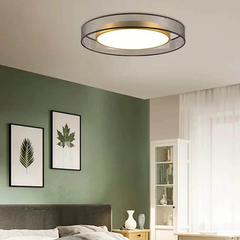 Double-Layer Frame Round PVC Ceiling Light for Home Decor - Rebooters