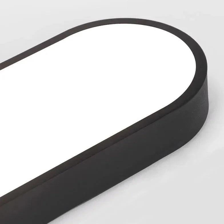 Long Oval Black and White LED Ceiling Light for Home Use - Rebooters
