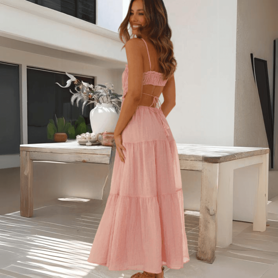 Amina Women's Maxi Dress with Sweetheart Neckline Rebooters Maxi Women's Dresses