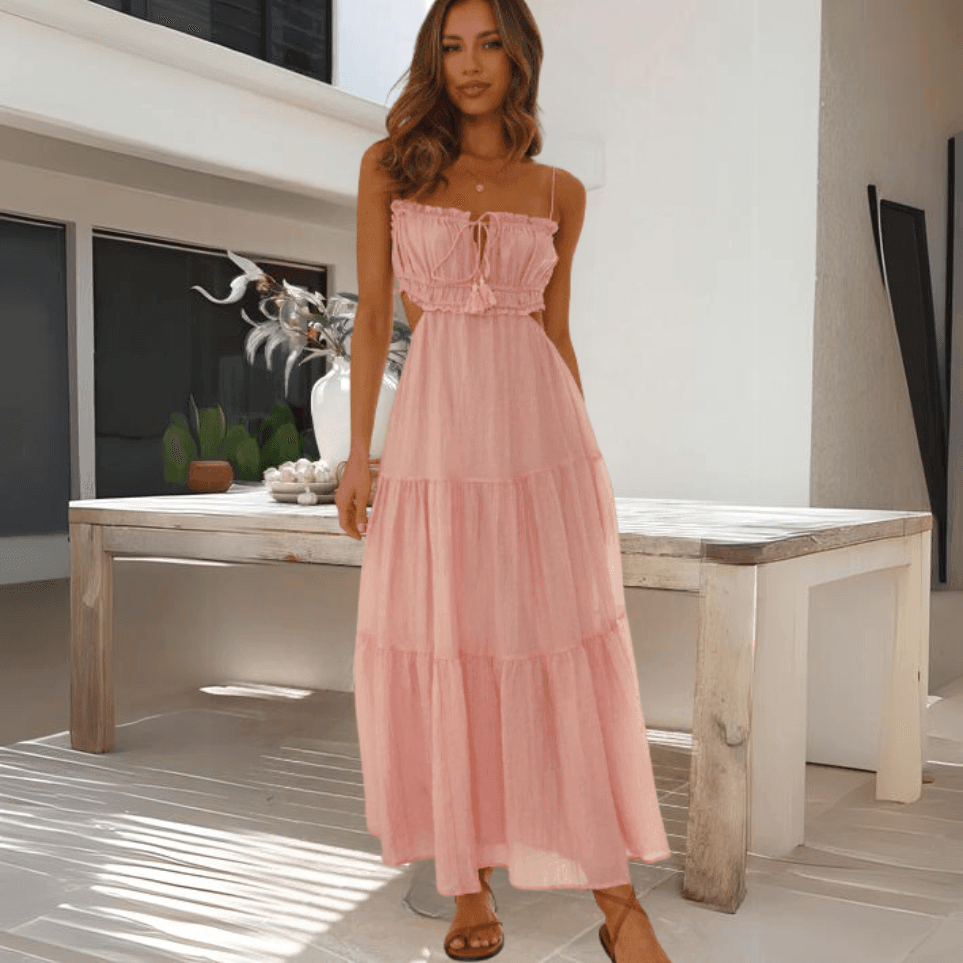 Amina Women's Maxi Dress with Sweetheart Neckline Rebooters Maxi Women's Dresses