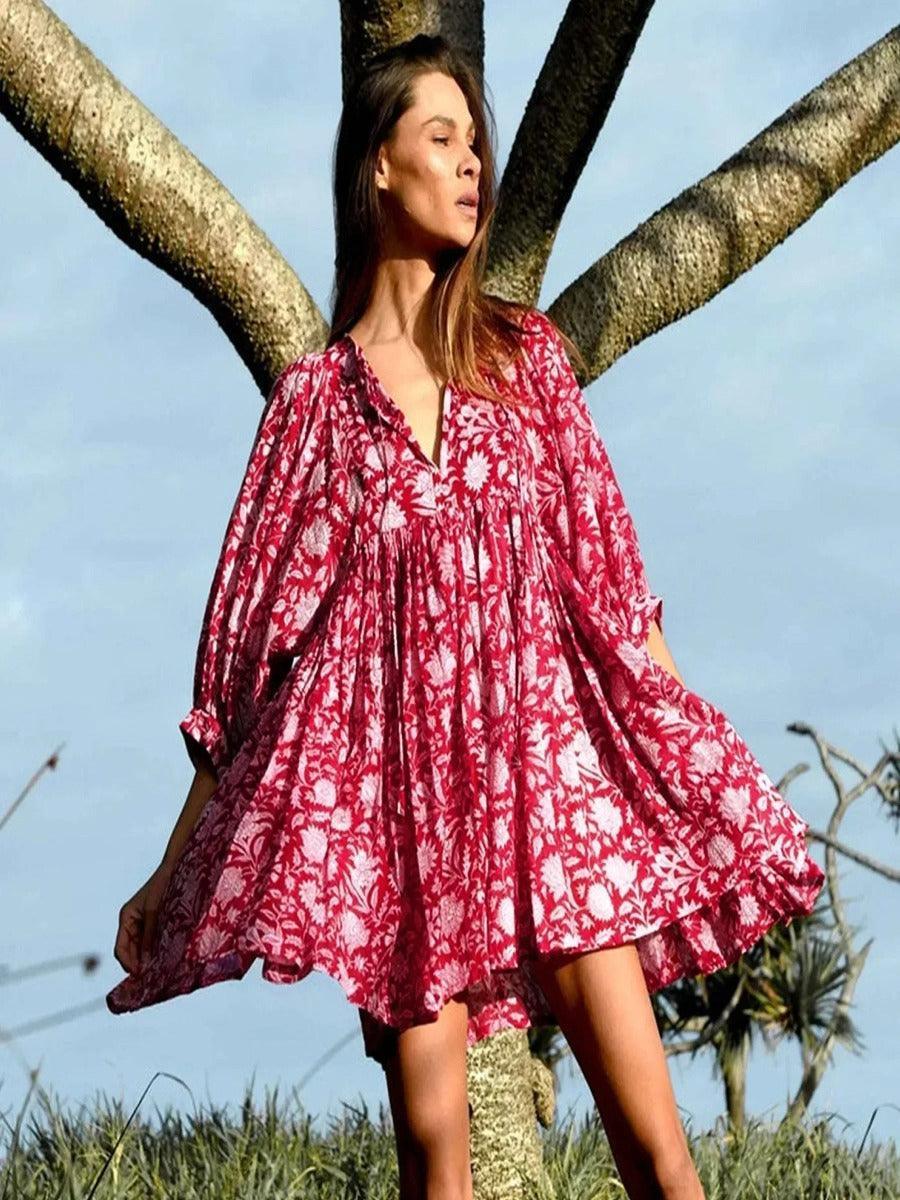 Elegant Kimber Women's Maxi Dress with Floral Print Design Rebooters Maxi Women's Dresses