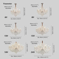 Multi-Layered Stars Crystal Modern Chandelier for Elegance | Rebooters - Rebooters