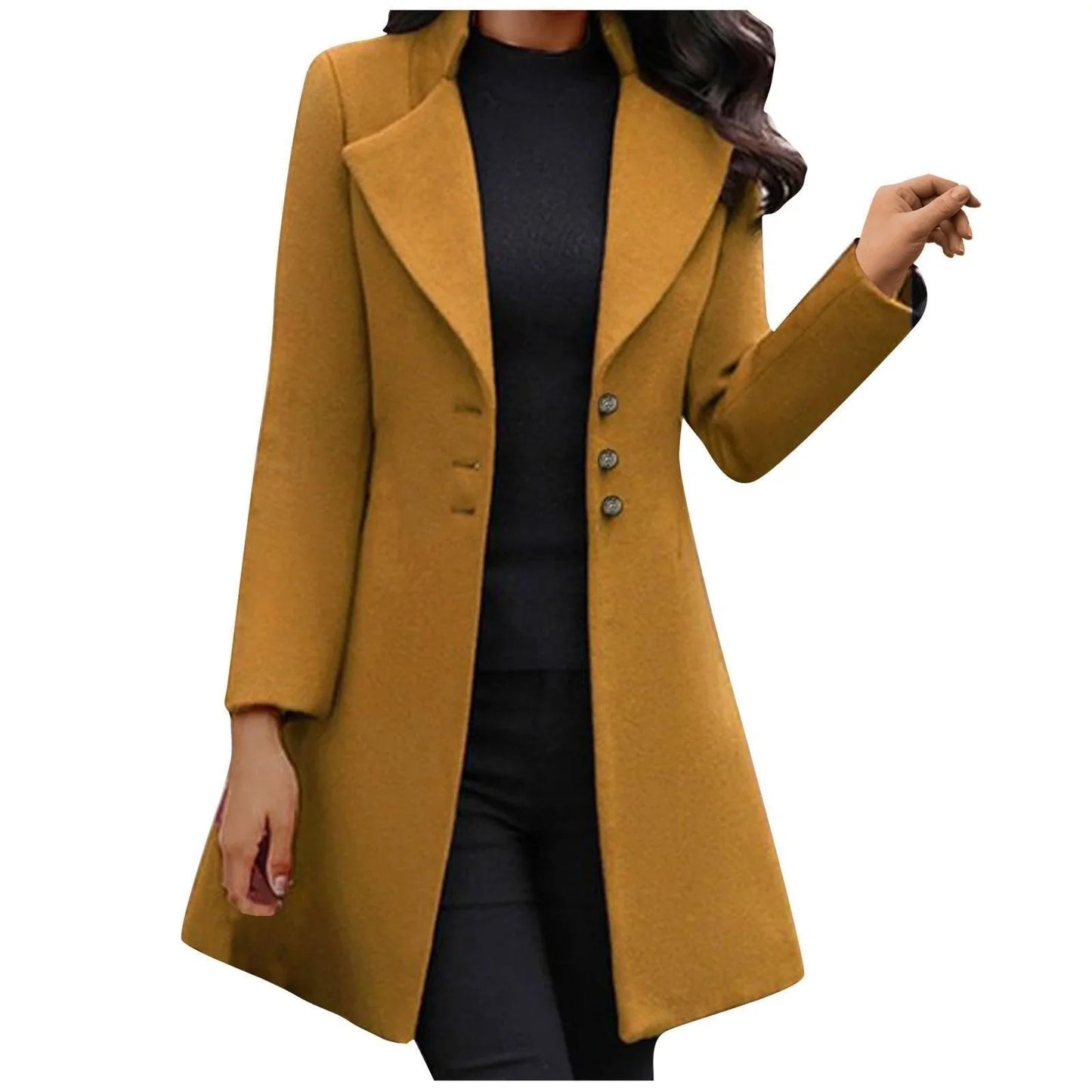 Womens Chic Tailored Longline Overcoat for Stylish Elegance - Rebooters