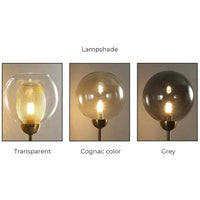 Golden Industrial Glass Spherical LED Semi Flush Ceiling Lights | Rebooters - Rebooters