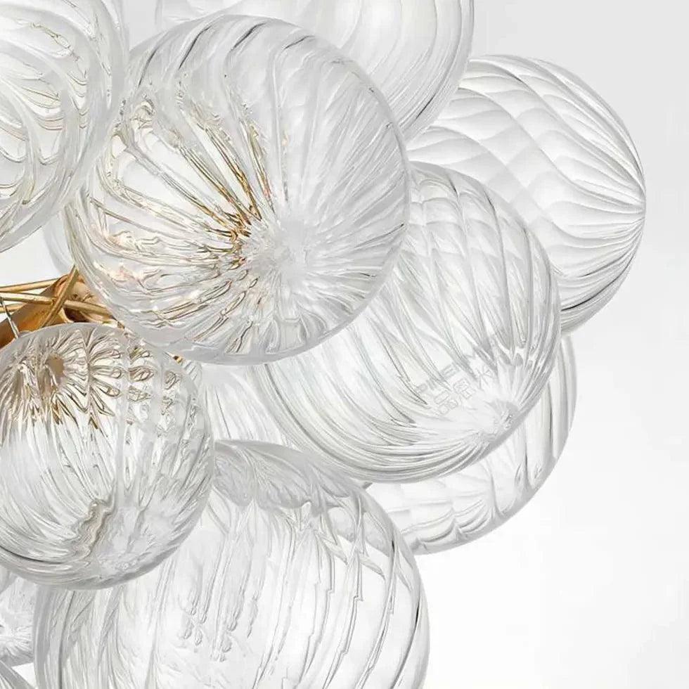 Transparent Glass Spherical Multi-Light Branch Chandelier Design | Rebooters - Rebooters