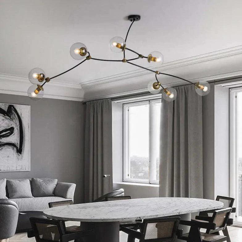 Minimalist Branch Modern Black Chandelier for Home Decor | Rebooters - Rebooters