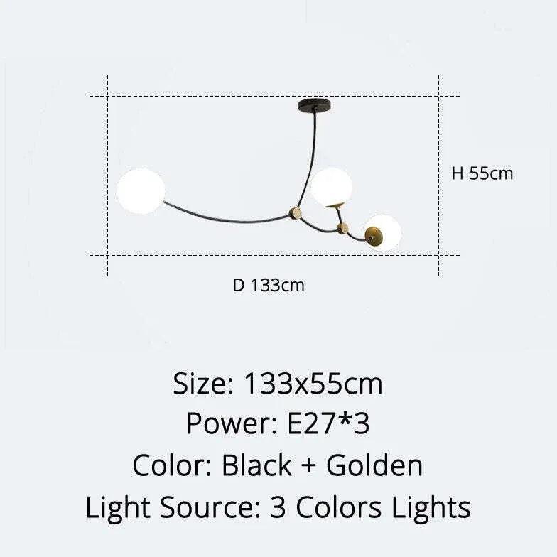 Minimalist Branch Modern Black Chandelier for Home Decor | Rebooters - Rebooters