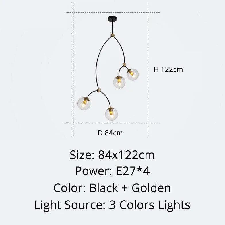 Minimalist Branch Modern Black Chandelier for Home Decor | Rebooters - Rebooters