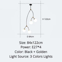 Minimalist Branch Modern Black Chandelier for Home Decor | Rebooters - Rebooters