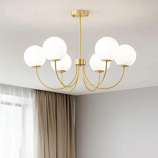 Curved And Branched Bedroom Gold Chandelier For Stylish Decor | Rebooters - Rebooters