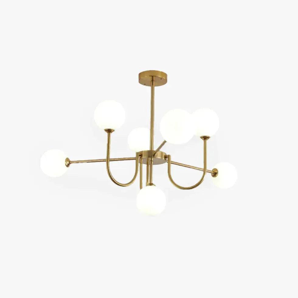 White Asymmetric Modern for Living Room Chandelier Design | Rebooters - Rebooters