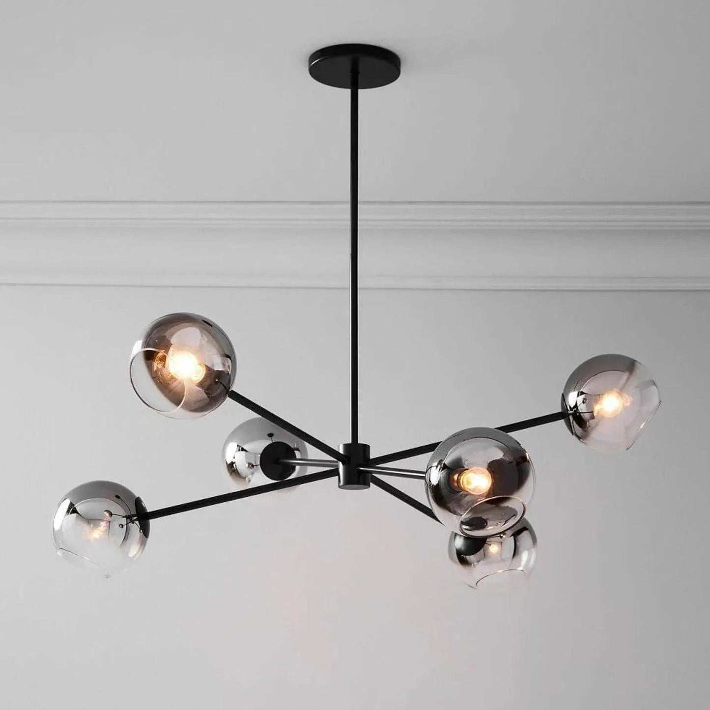 Multiple Transparent Glass Sphere Simple Chandelier Pendant | Rebooters - Rebooters
