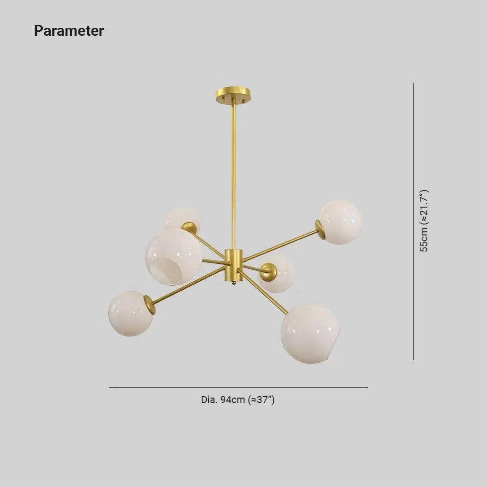 Multiple Transparent Glass Sphere Simple Chandelier Pendant | Rebooters - Rebooters