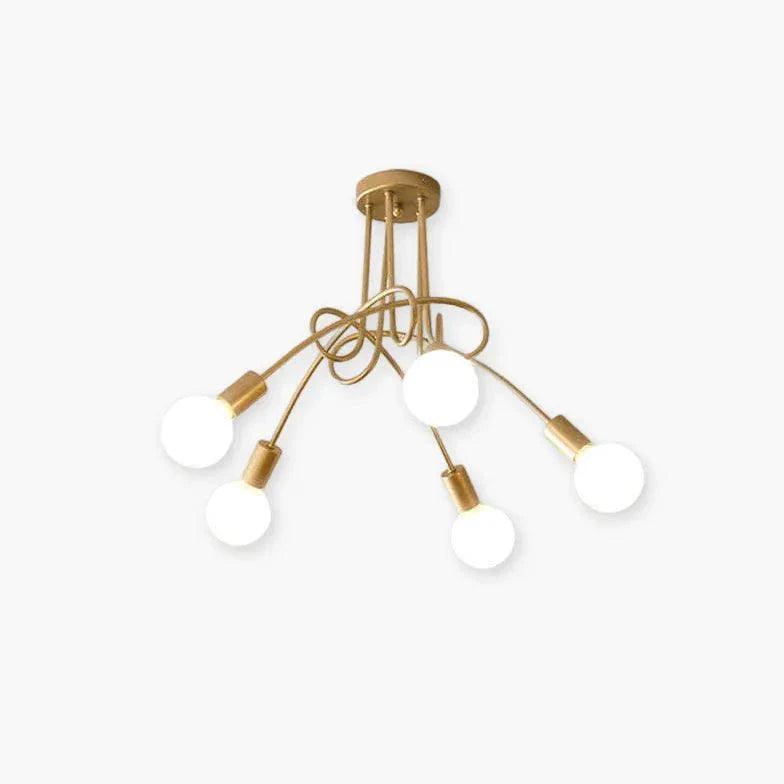 White Multi-Bulb Entwined Ceiling Light for Modern Spaces | Rebooters - Rebooters