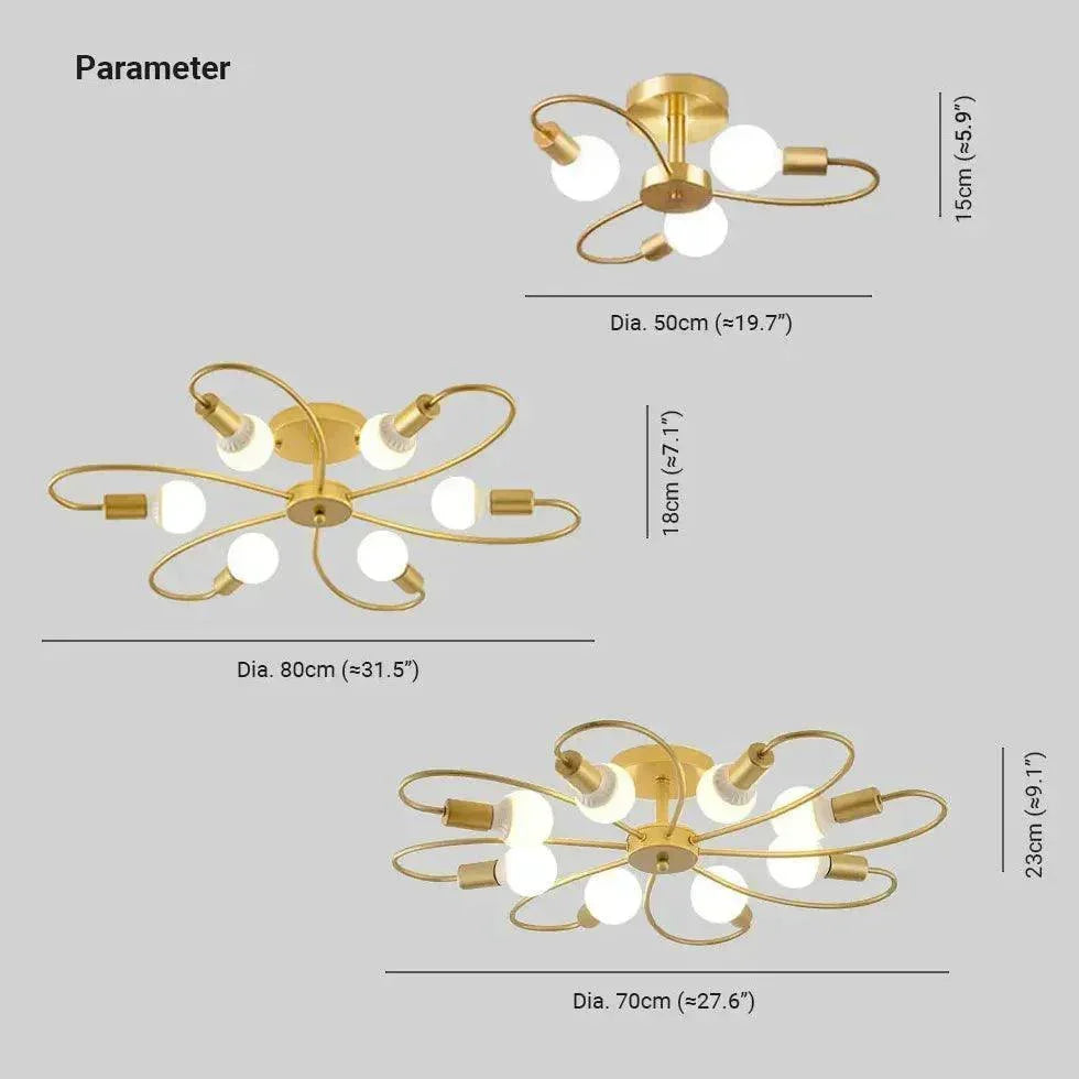Radiant Multi-Head Arc-Shaped LED Chandelier for Home - Rebooters