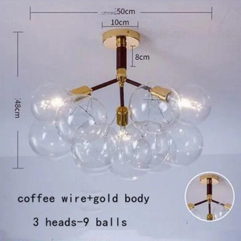 Transparent Glass Bubble Artistic Chandelier for Modern Homes | Rebooters - Rebooters