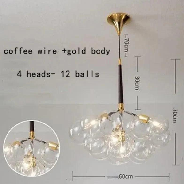 Transparent Glass Bubble Artistic Chandelier for Modern Homes | Rebooters - Rebooters