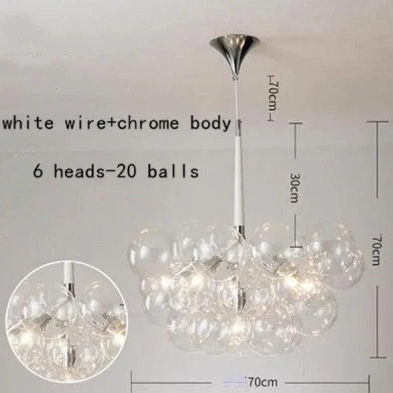 Transparent Glass Bubble Artistic Chandelier for Modern Homes | Rebooters - Rebooters