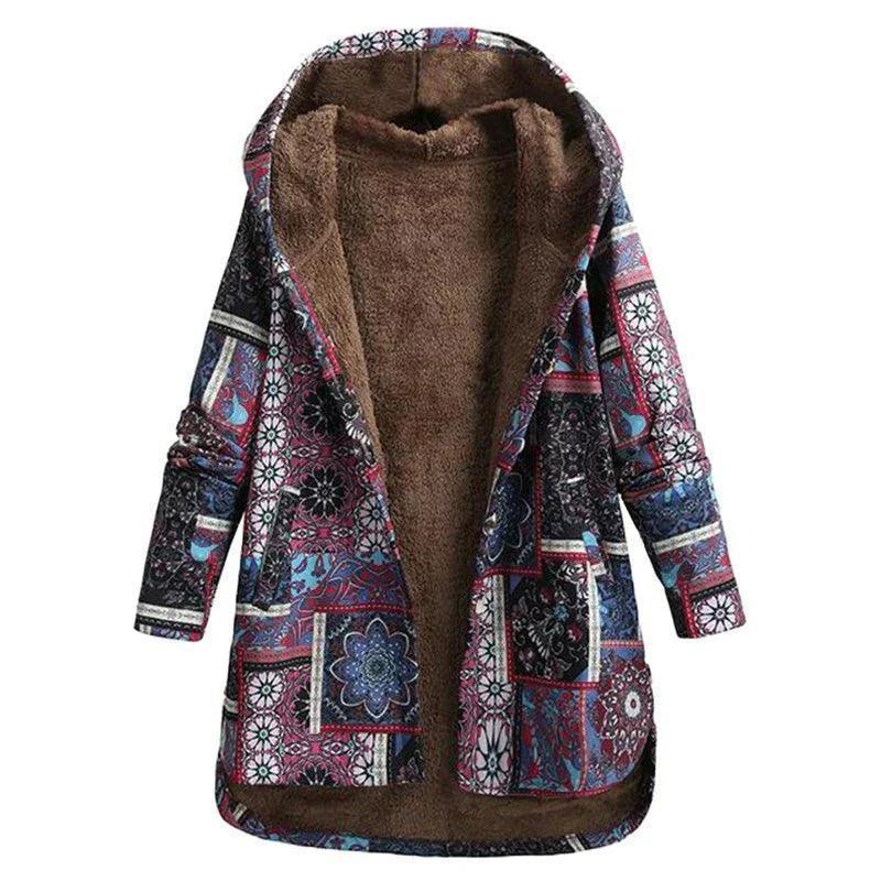 Womens Chic Vintage Hooded Winter Coat for Timeless Style - Rebooters