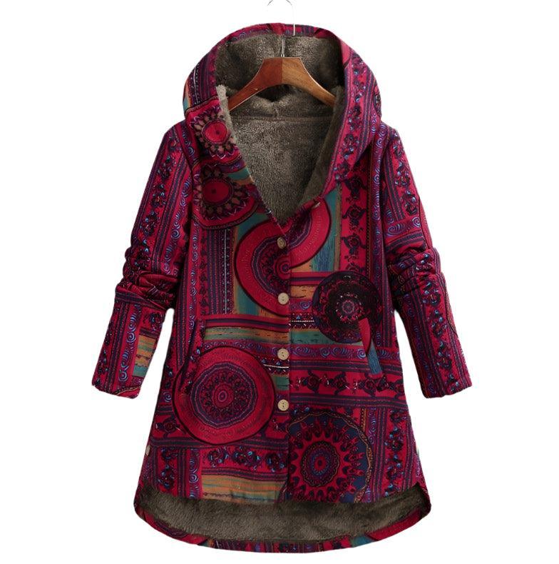 Womens Chic Vintage Hooded Winter Coat for Timeless Style - Rebooters