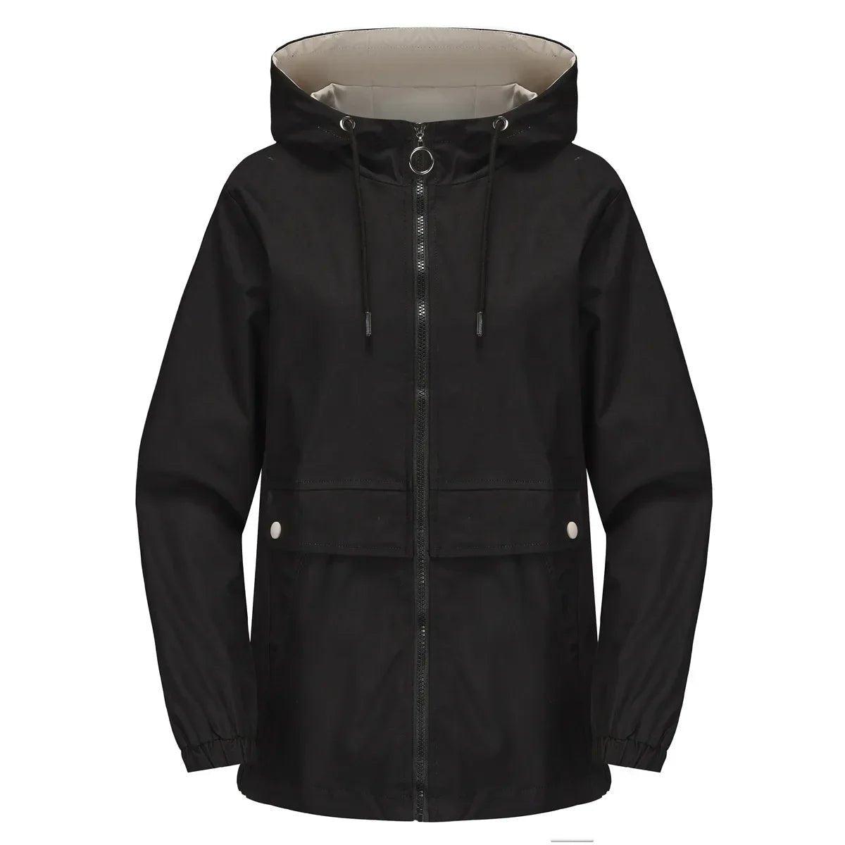 Chic and Cozy Women's Lightweight Hooded Jacket for All Seasons - Rebooters