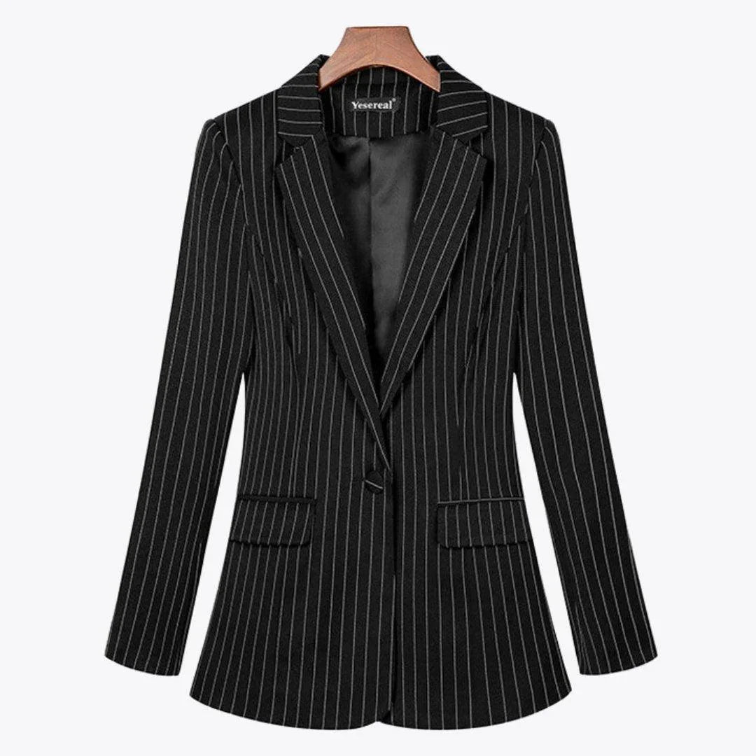 Chic Women's Business Blazer for Professional Elegance - Womens Jackets Rebooters
